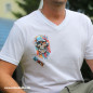 Preview: Bügelbild Colorful Skull